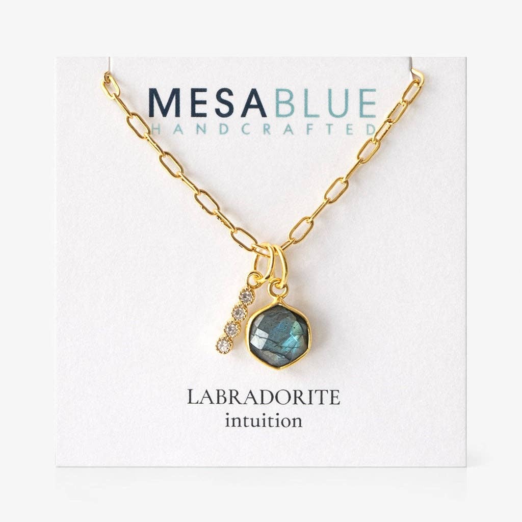 Oasis Stone Duo Drop Necklace