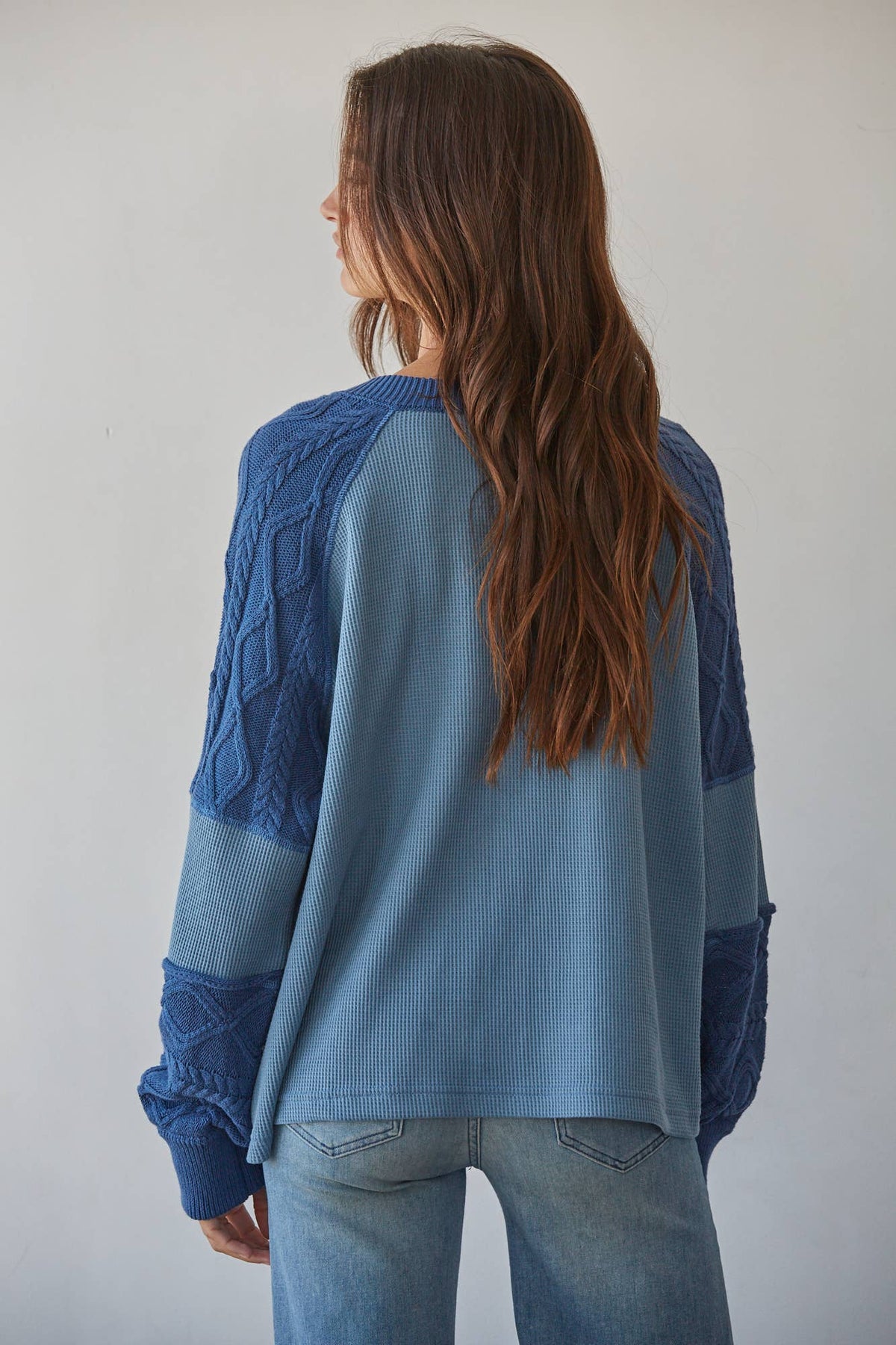 The Willow Waffle Half Button Up Pullover