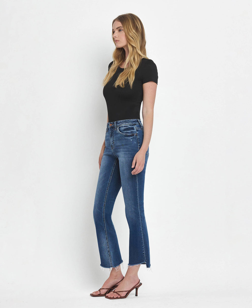 Ingenuity High Rise Crop Flare Jeans