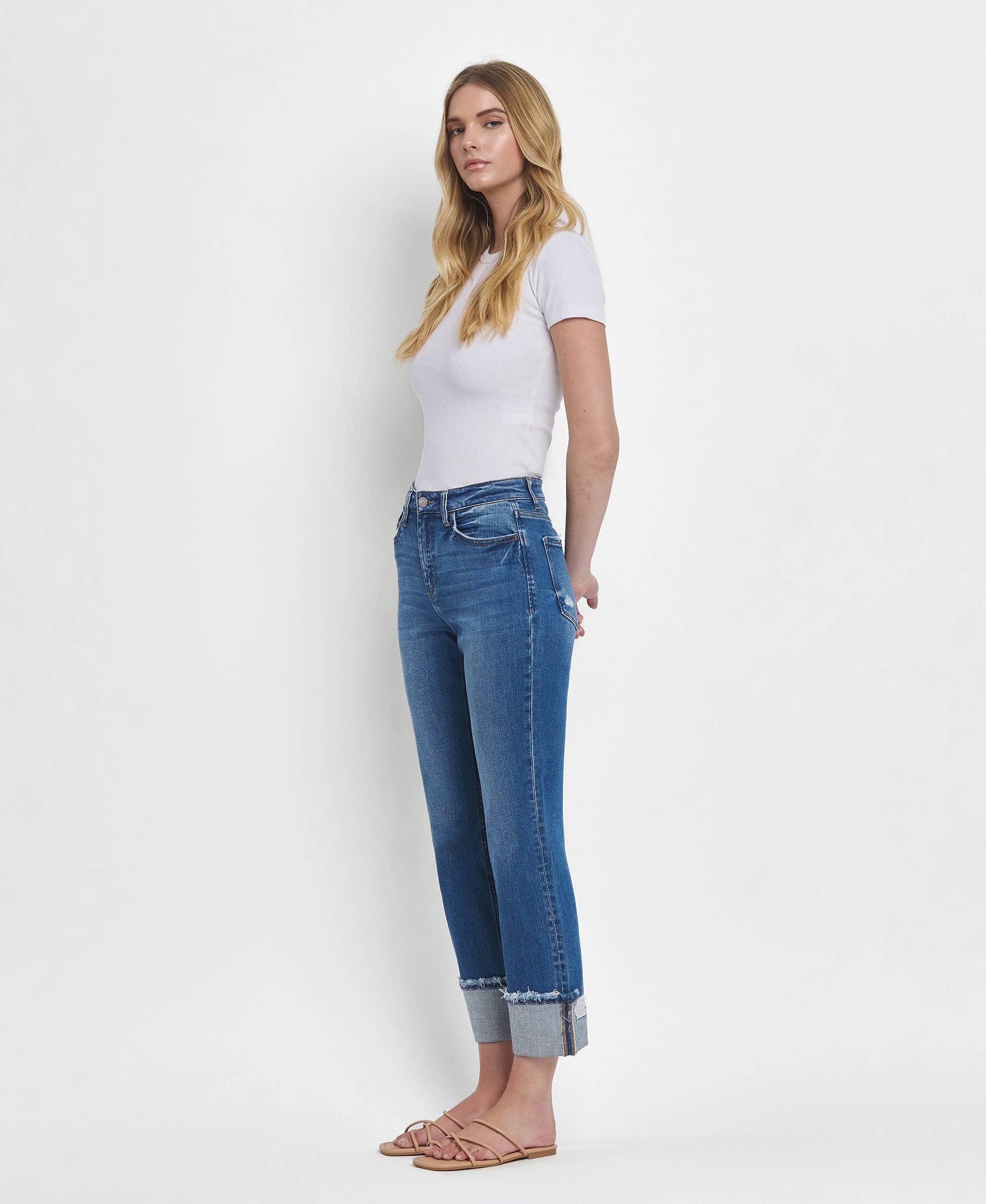 Daphne High Rise Cuffed Jeans