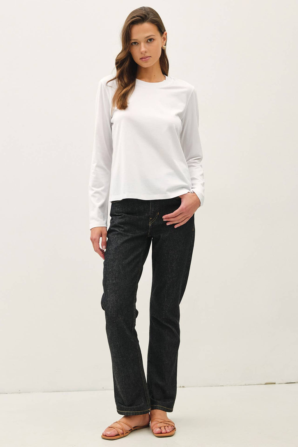 The Rory Garment Washed Long Sleeve Top