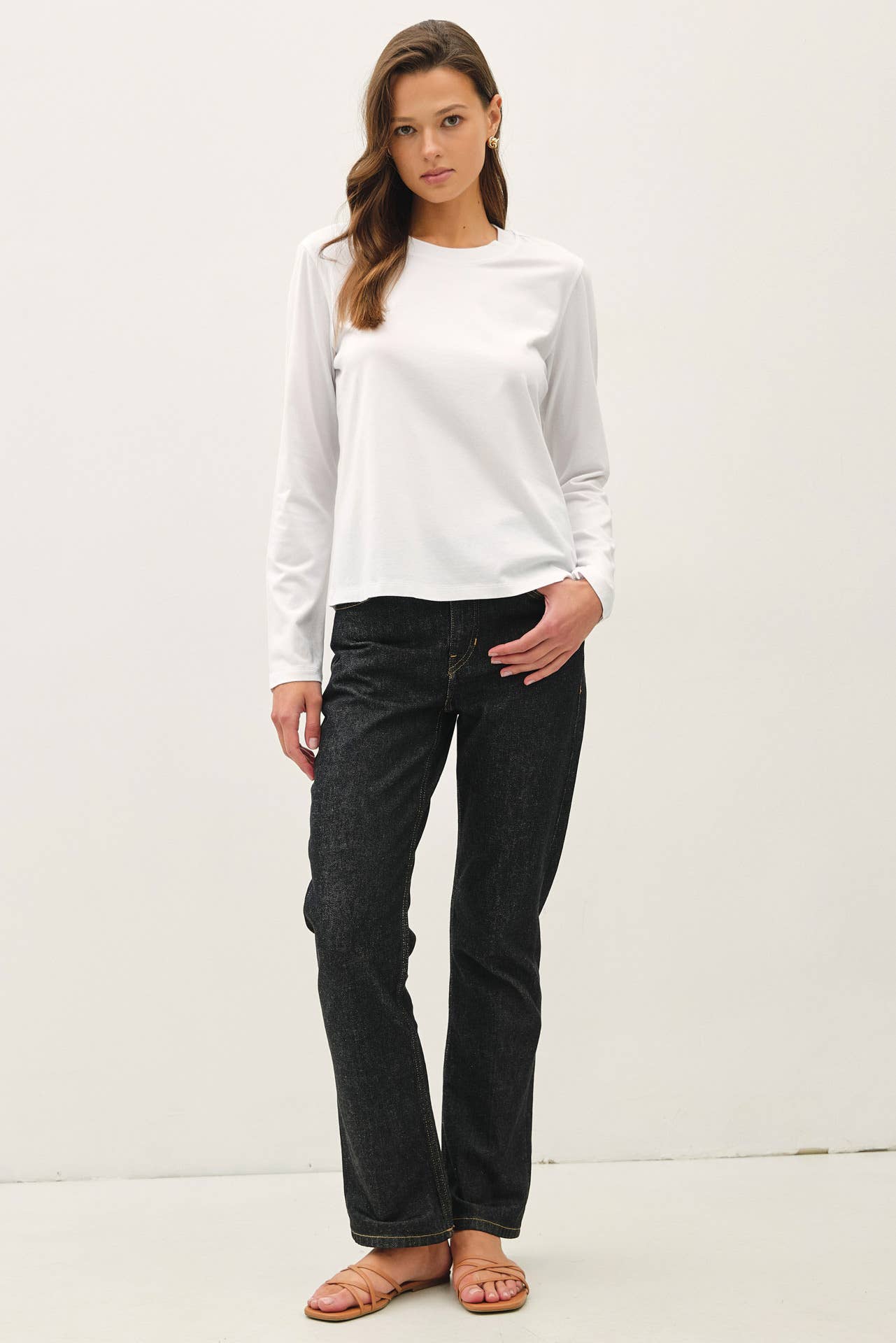 The Rory Garment Washed Long Sleeve Top