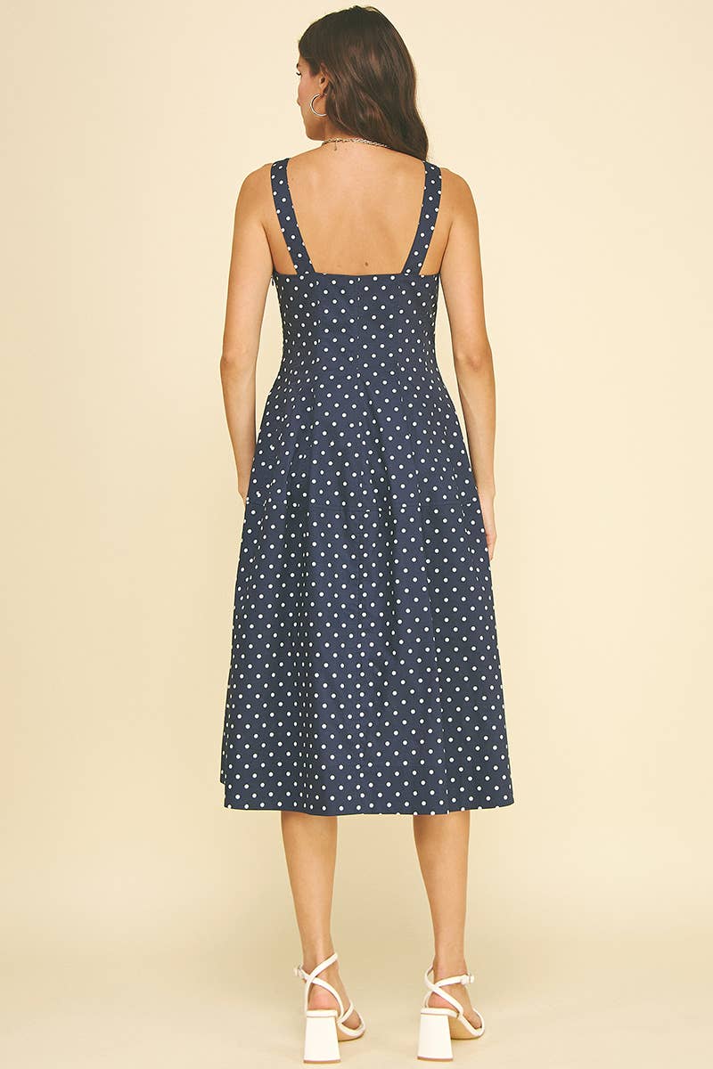 The Elizabeth Polka Dot Flared A-Line Mini Dress