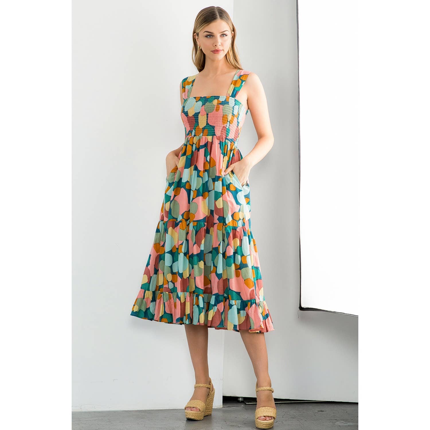 The Madeline Multicolor Tiered Dress