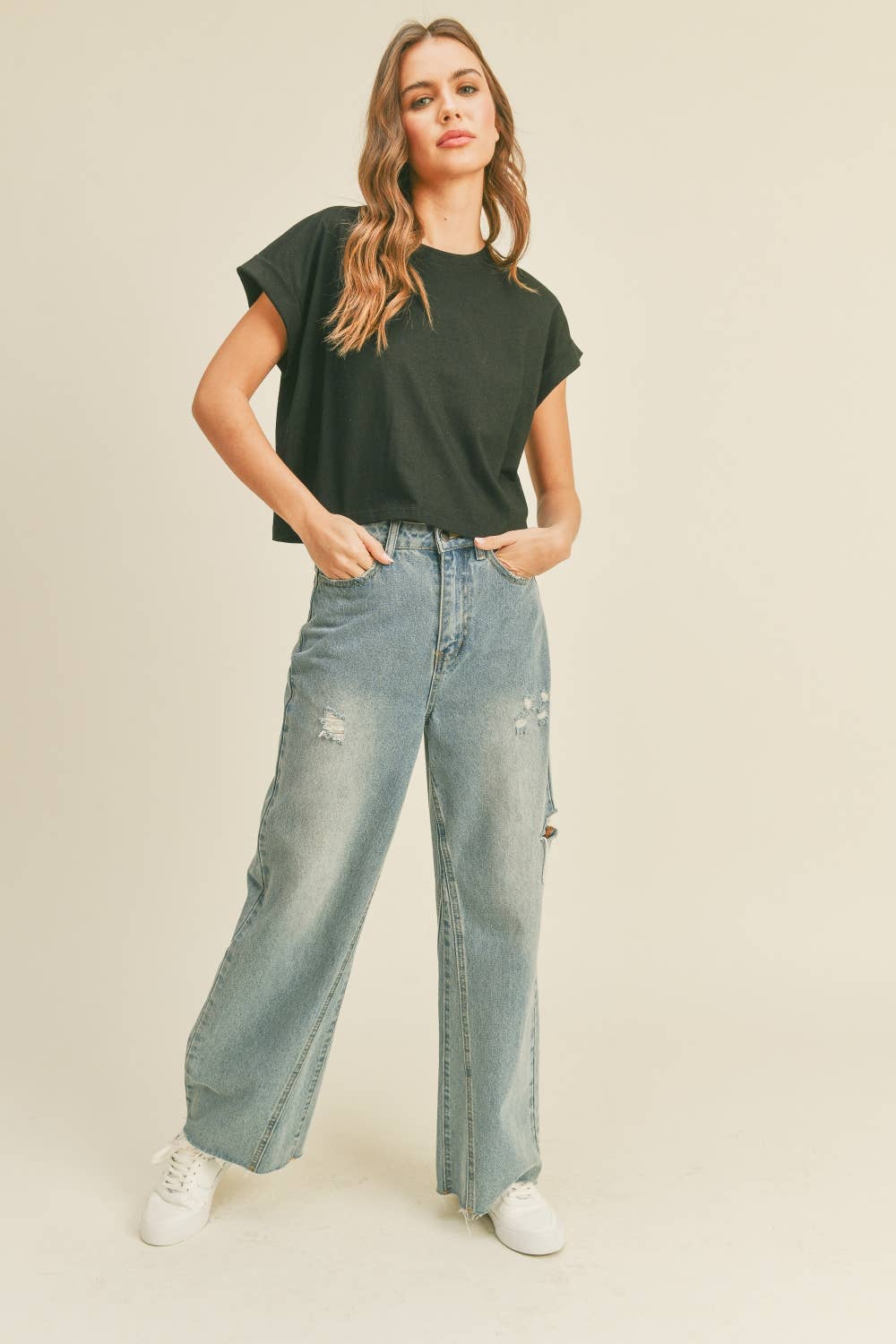 The Stormi Cuffed Sleeve Tee