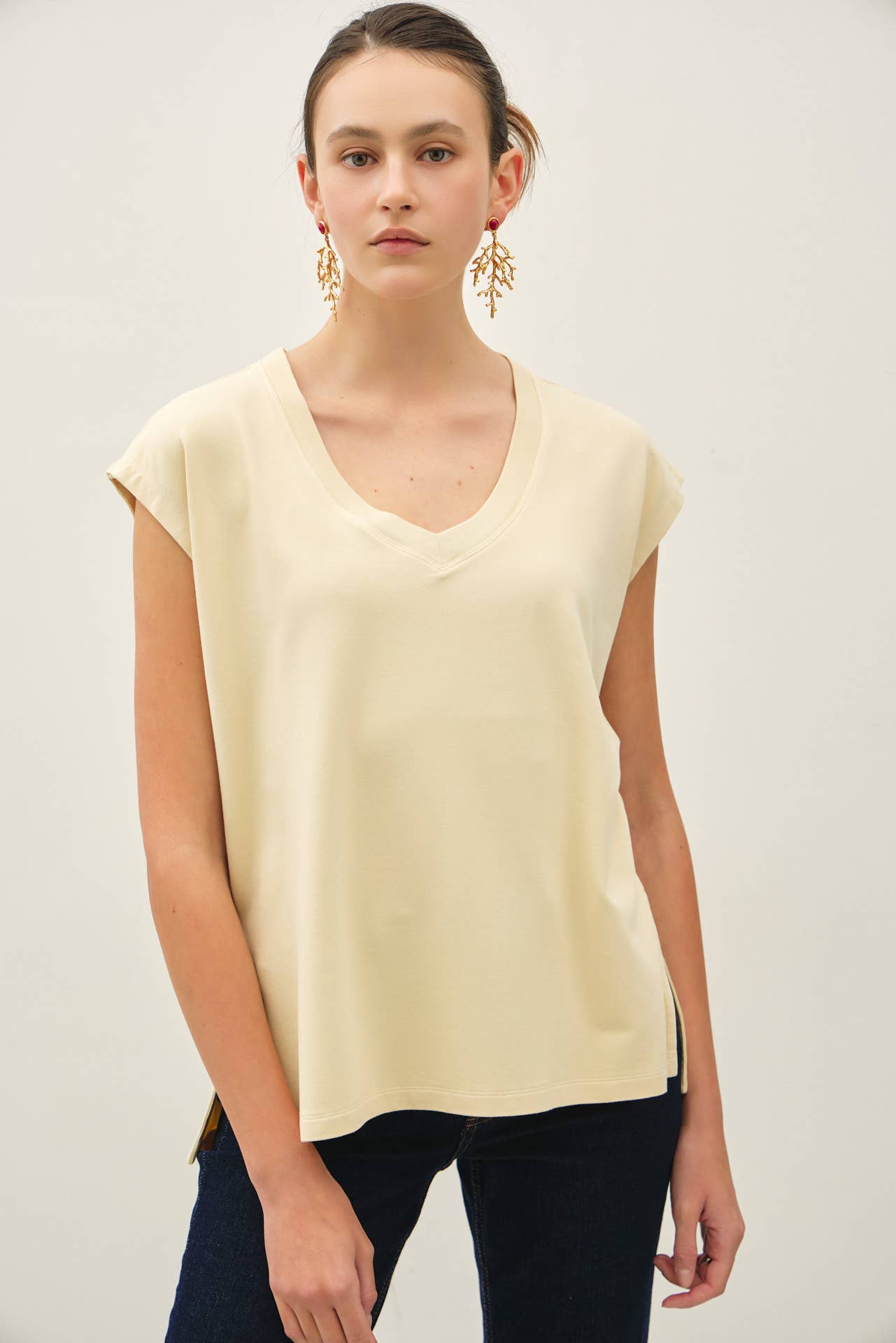The Georgia Sleeveless French Terry Top