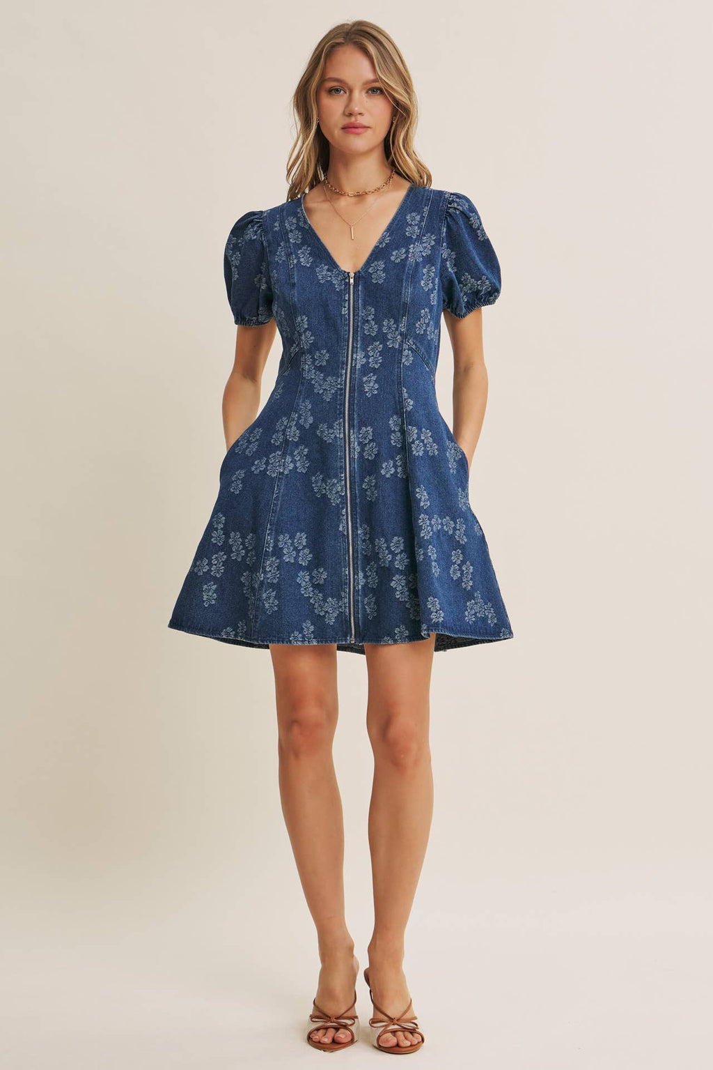 The Jolene Denim Fit and Flare Mini