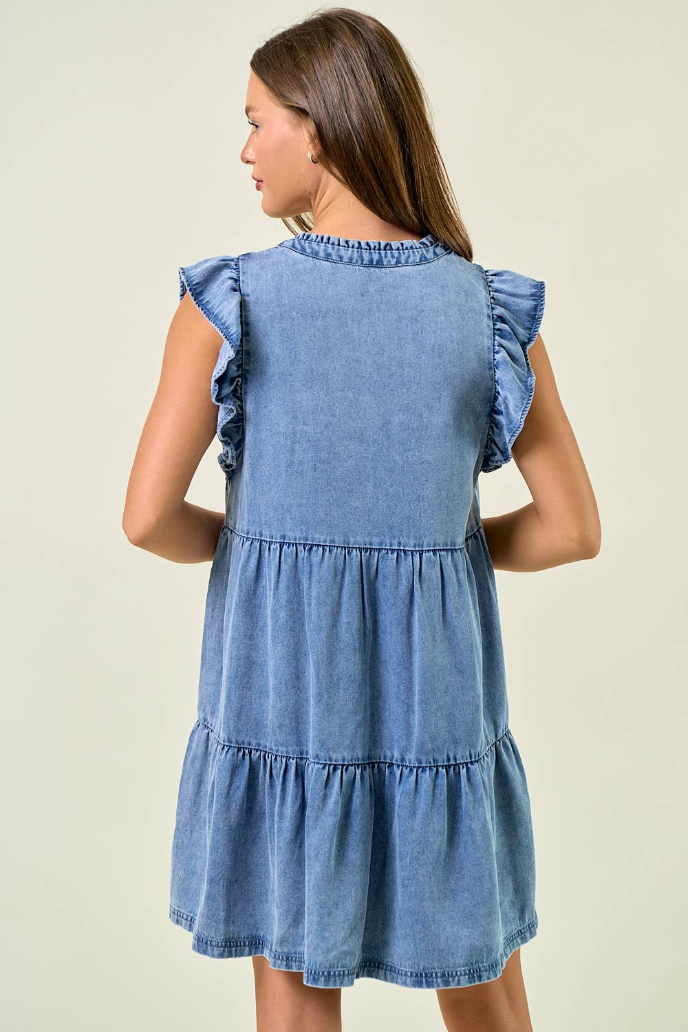 The Brooklyn Tencel Ruffle Mini Dress