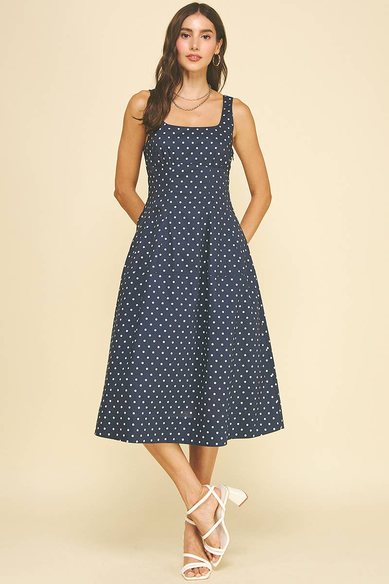 The Elizabeth Polka Dot Flared A-Line Mini Dress