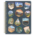 National Park Badges Spiral Notebook