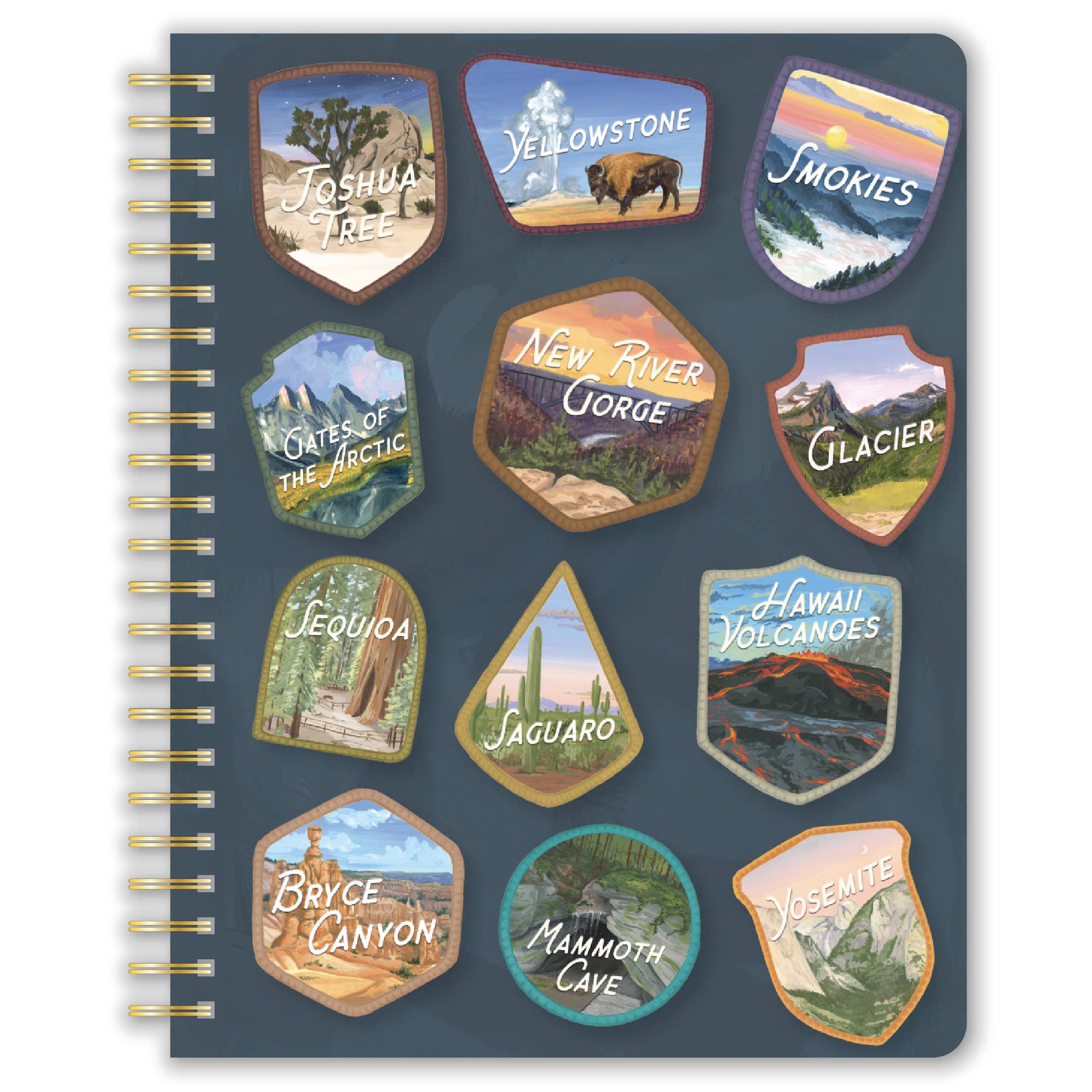 National Park Badges Spiral Notebook