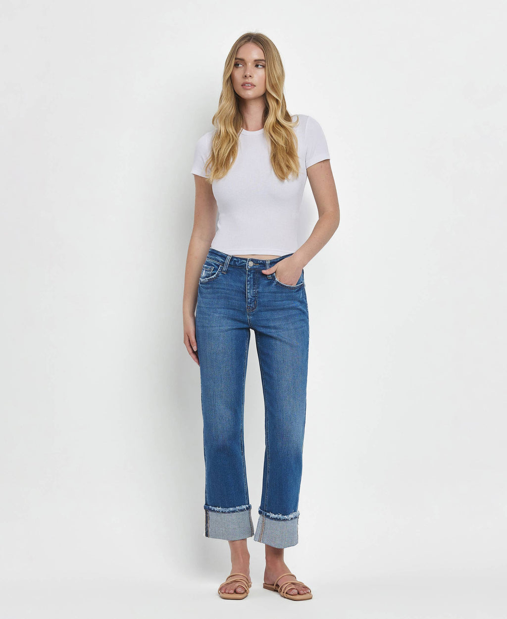 Daphne High Rise Cuffed Jeans