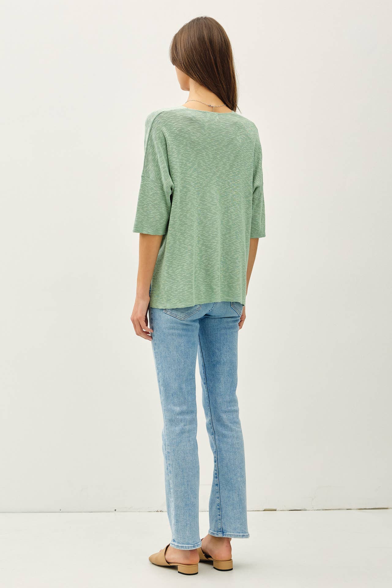 The Abigail Cotton Slub Sweater