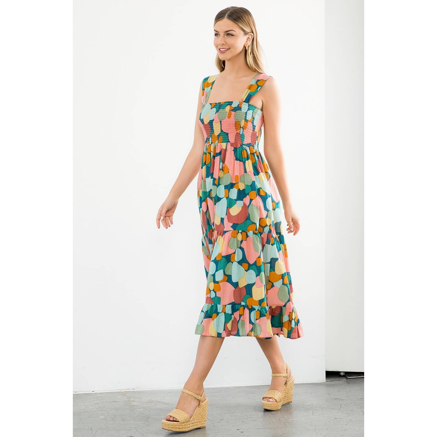 The Madeline Multicolor Tiered Dress