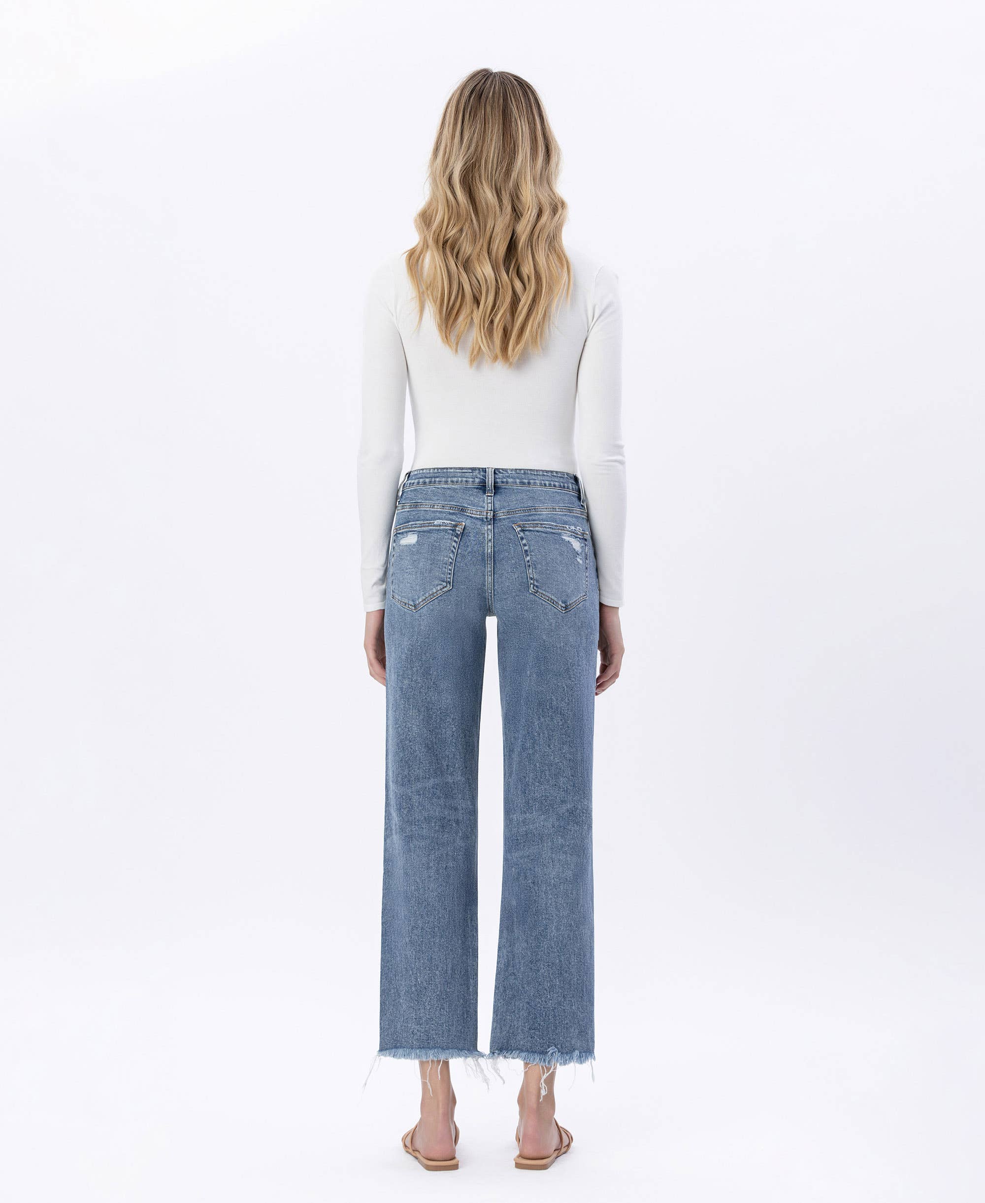 Punctual High Rise Distressed Dad Jeans