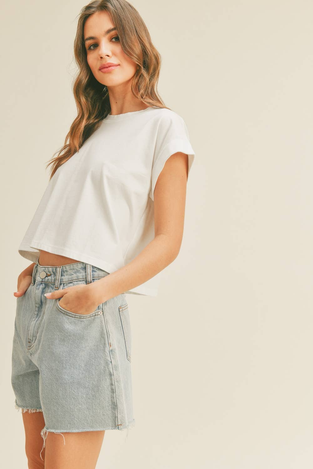 The Stormi Cuffed Sleeve Tee