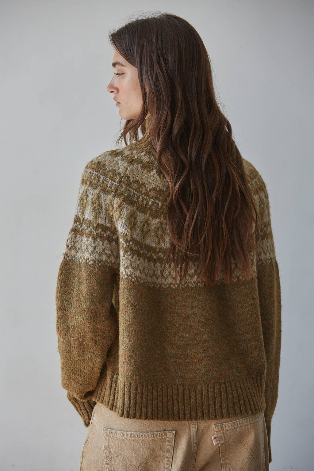 The Ingrid Fair Isle Mock Neck Sweater