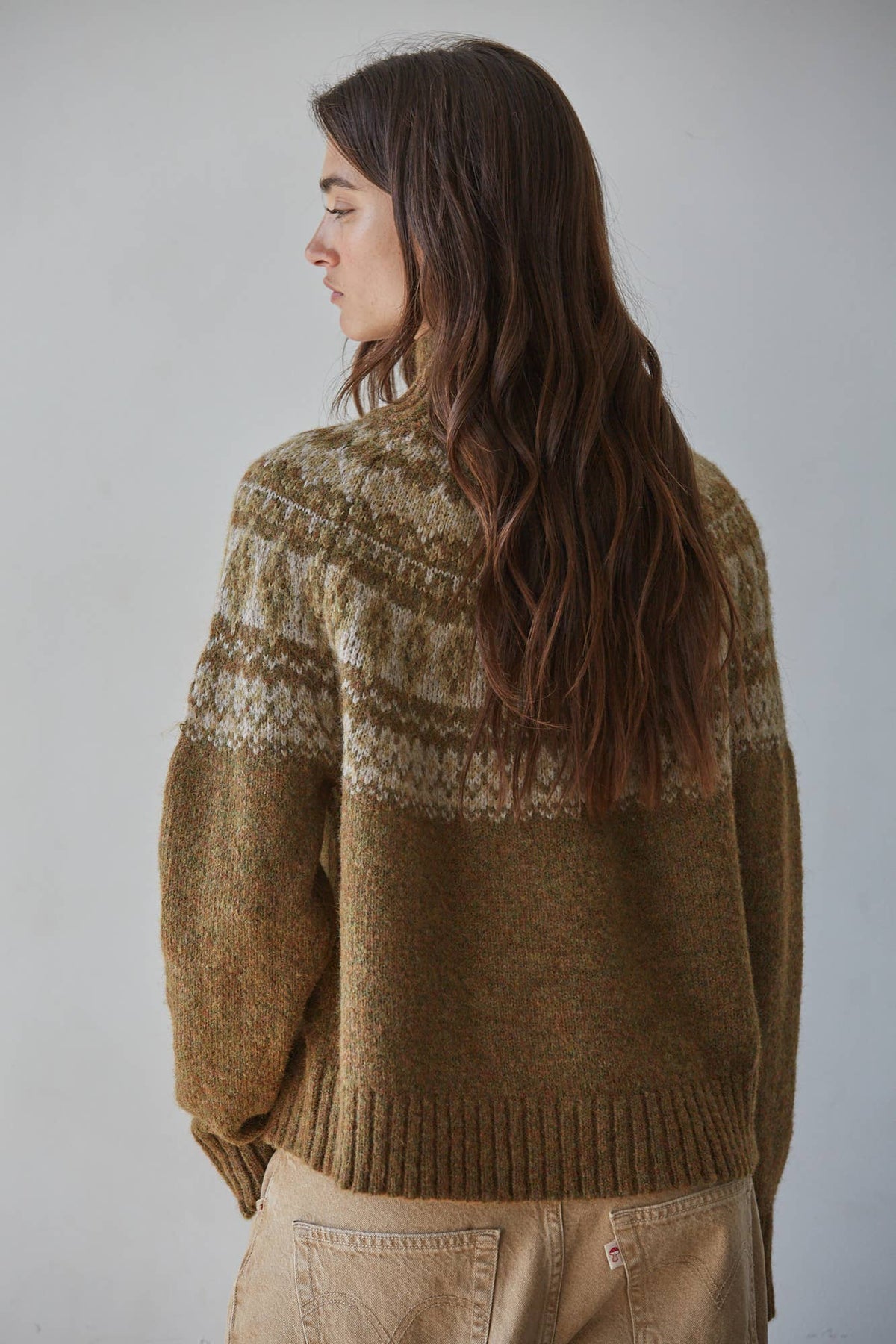 The Ingrid Fair Isle Mock Neck Sweater
