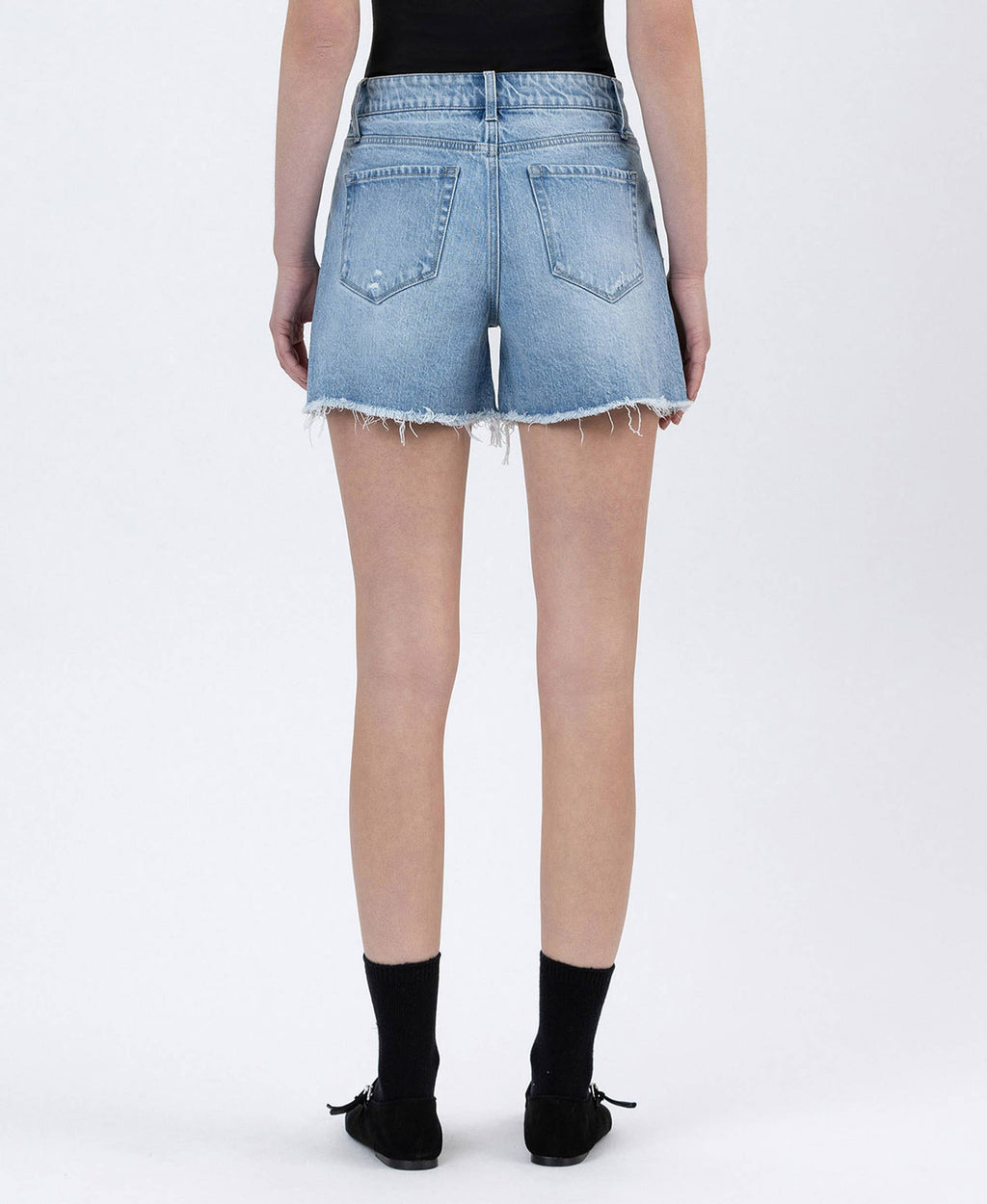 High Rise Boyfriend Denim Shorts