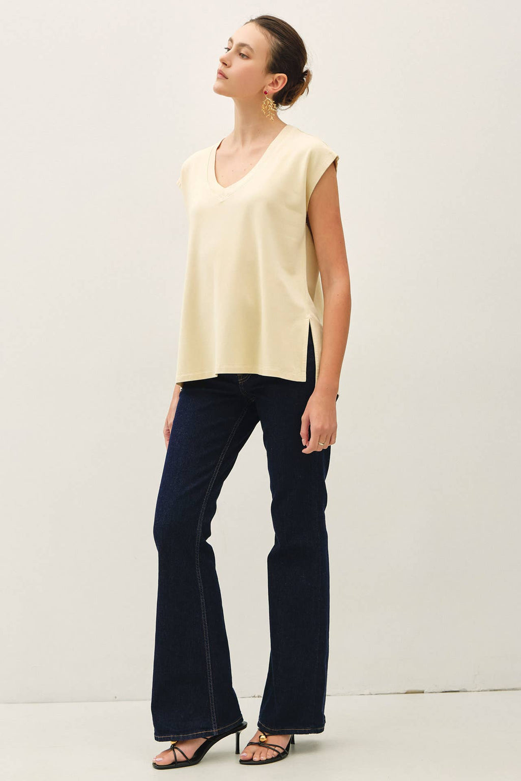 The Georgia Sleeveless French Terry Top