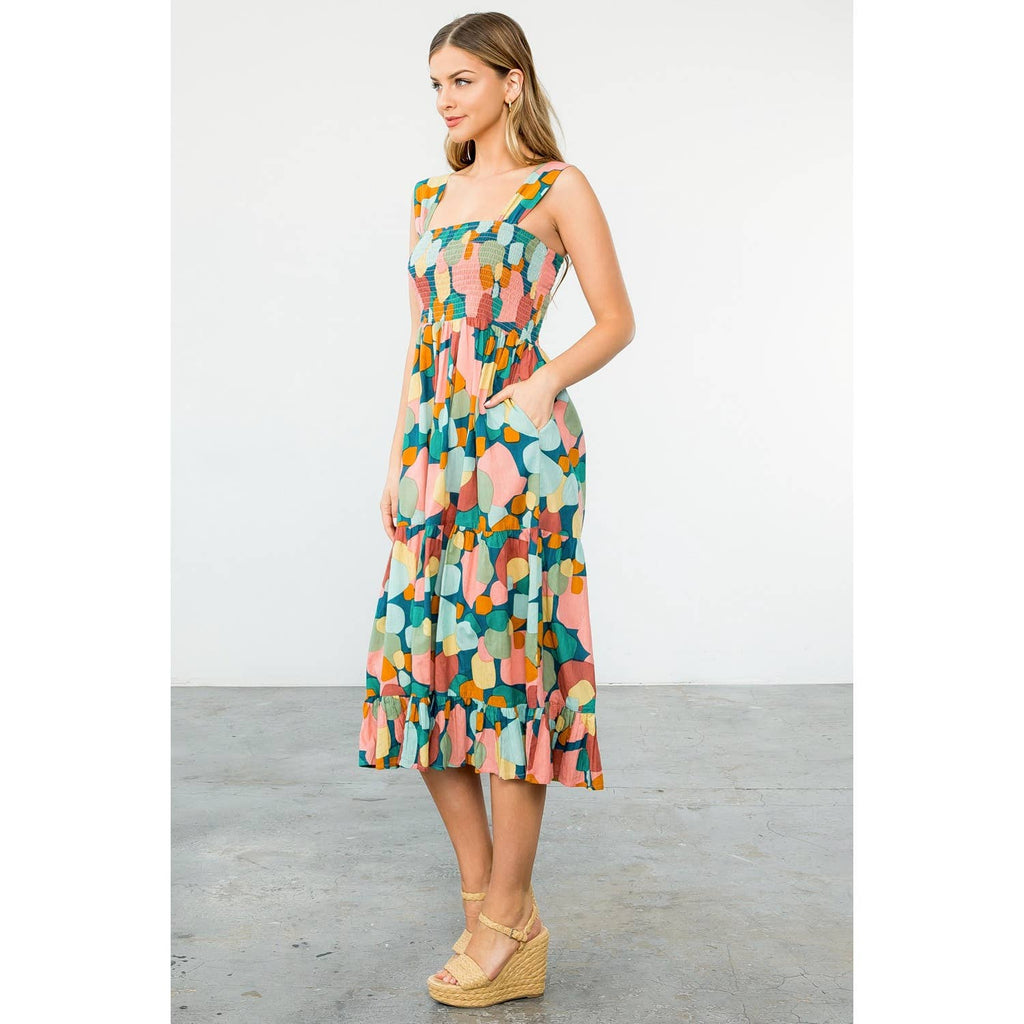 The Madeline Multicolor Tiered Dress