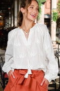 The Ciara 3D Floral Embroidered Top