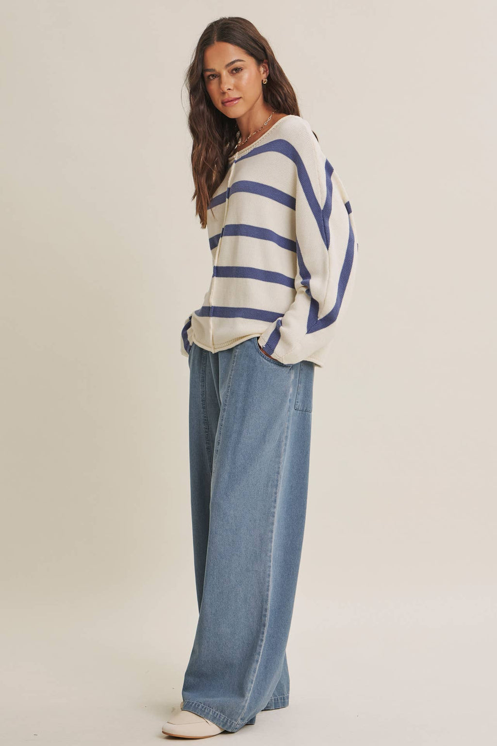 The Willa Stripe Slouchy Sweater