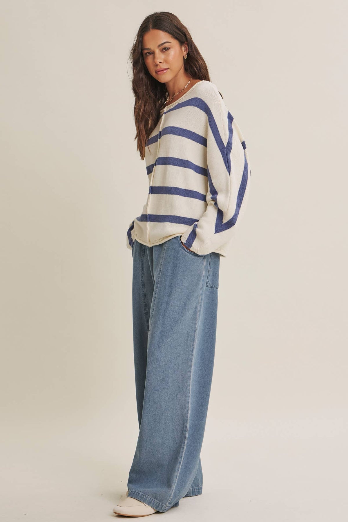 The Willa Stripe Slouchy Sweater