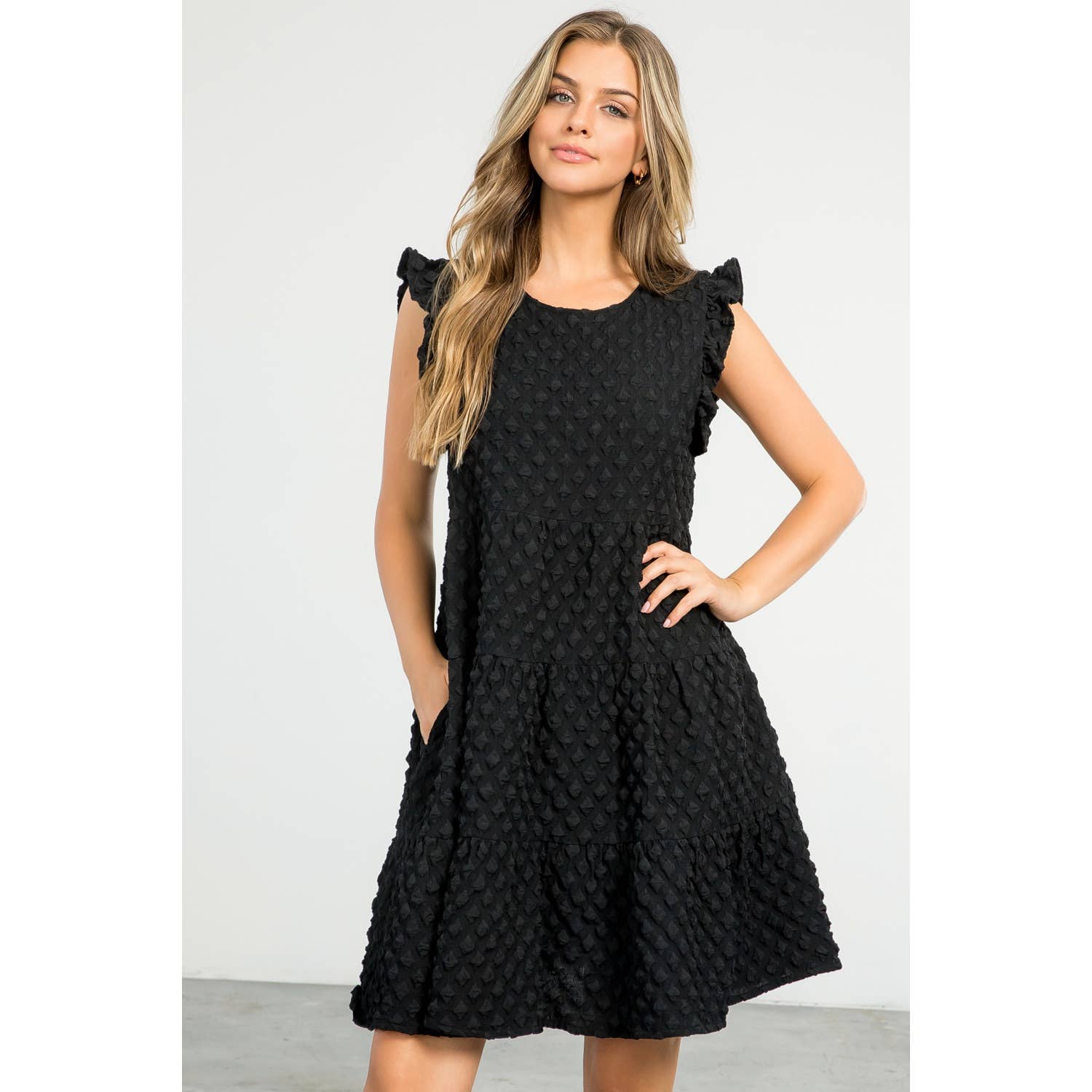 The Callie Tiered Textured Dress