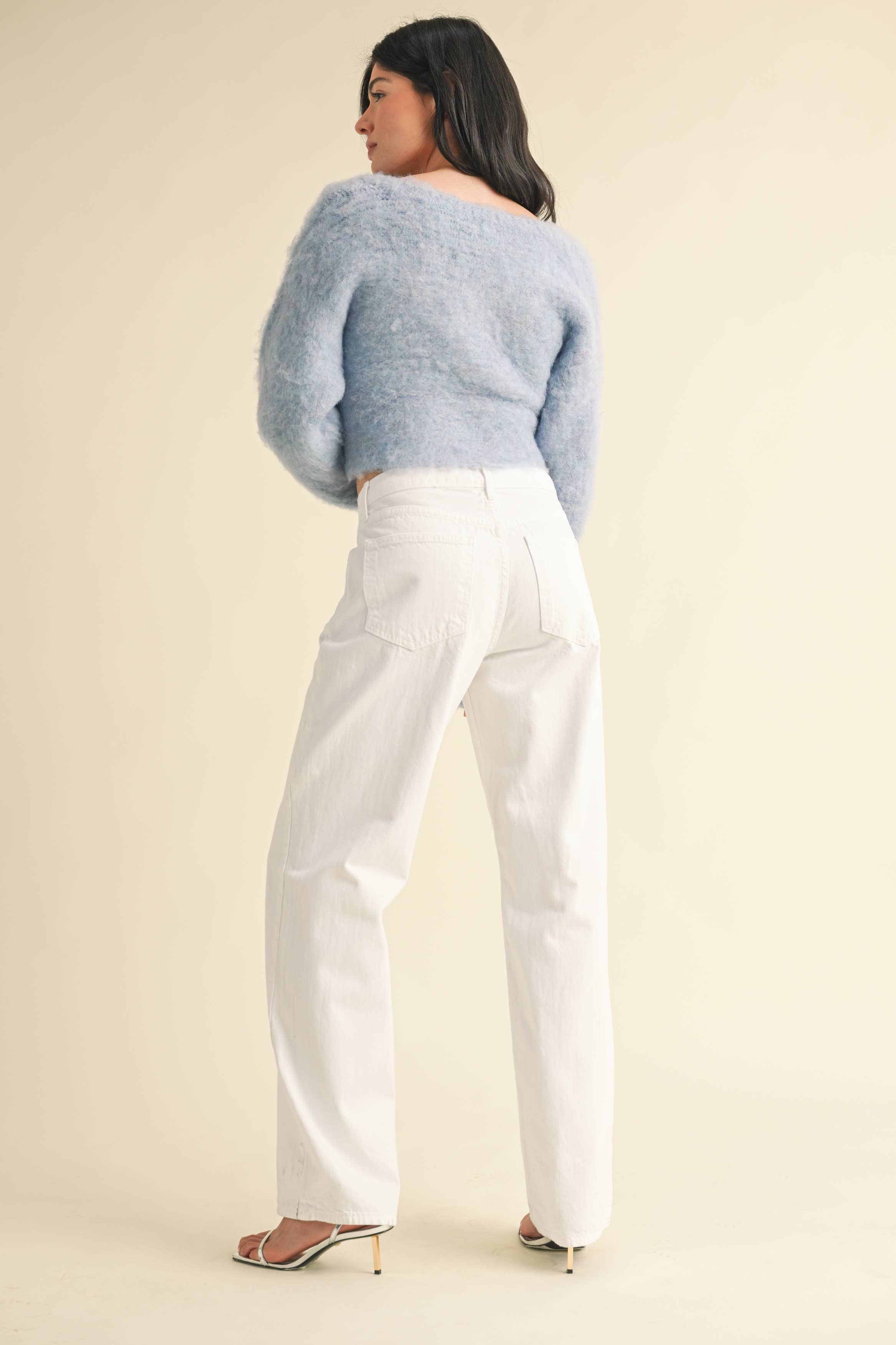 The Hazel Relaxed Straight White Denim