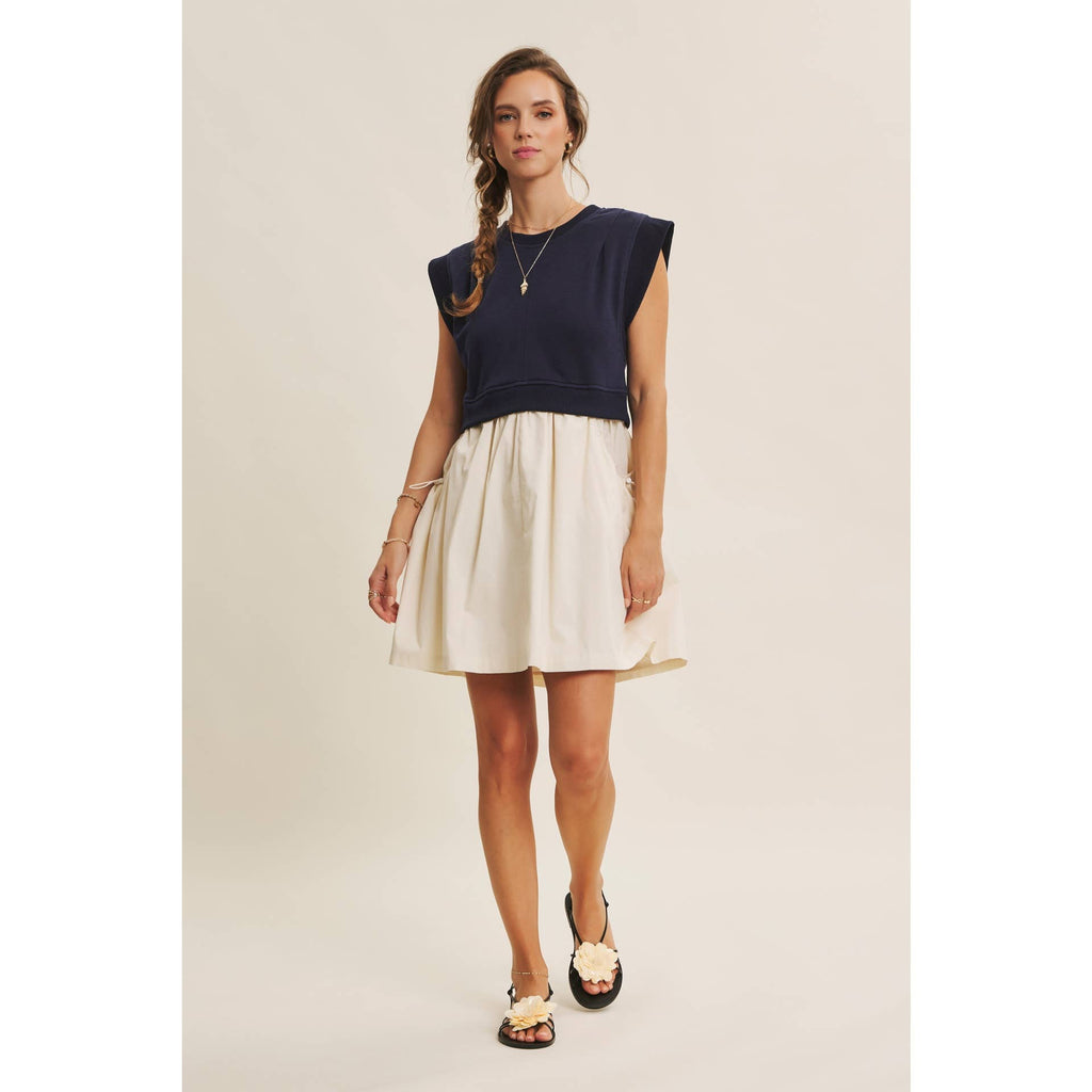 The Jaina Mixed Media Mini Dress