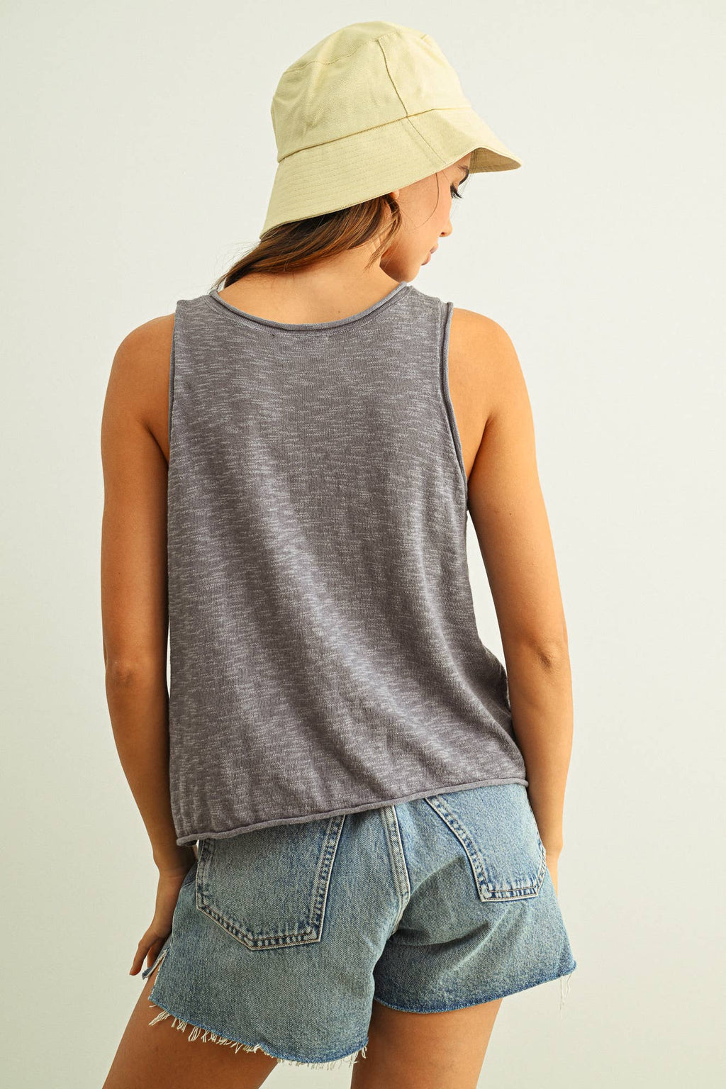 The Caitlin Sleeveless Slub Tank
