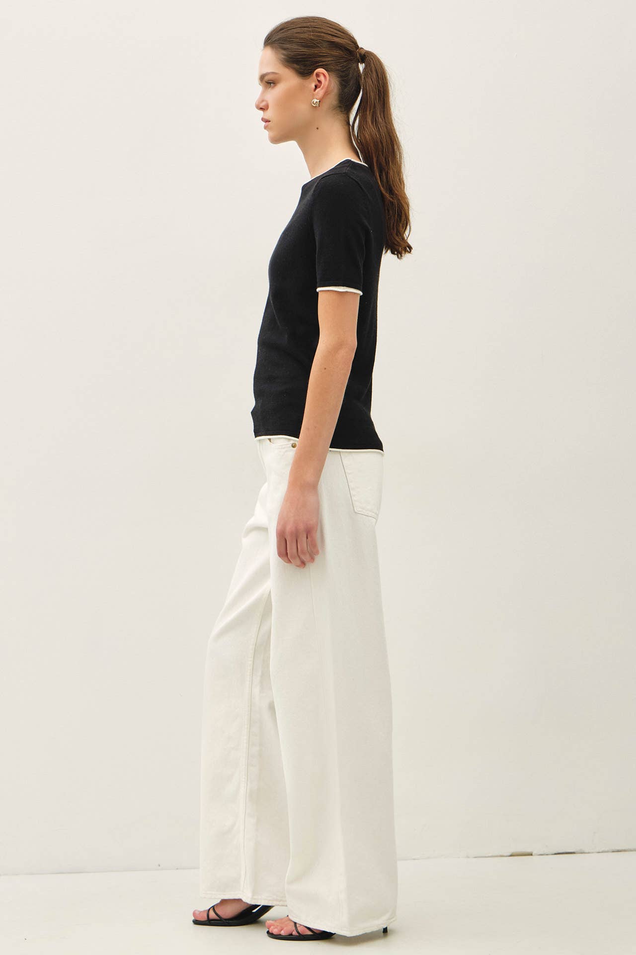 The Delaney Layered Look Short Sleeve Sweater