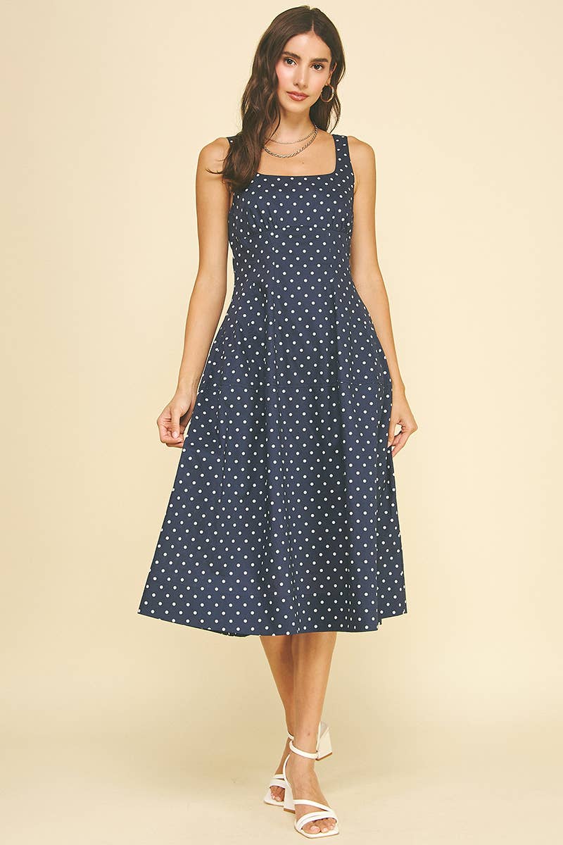 The Elizabeth Polka Dot Flared A-Line Mini Dress