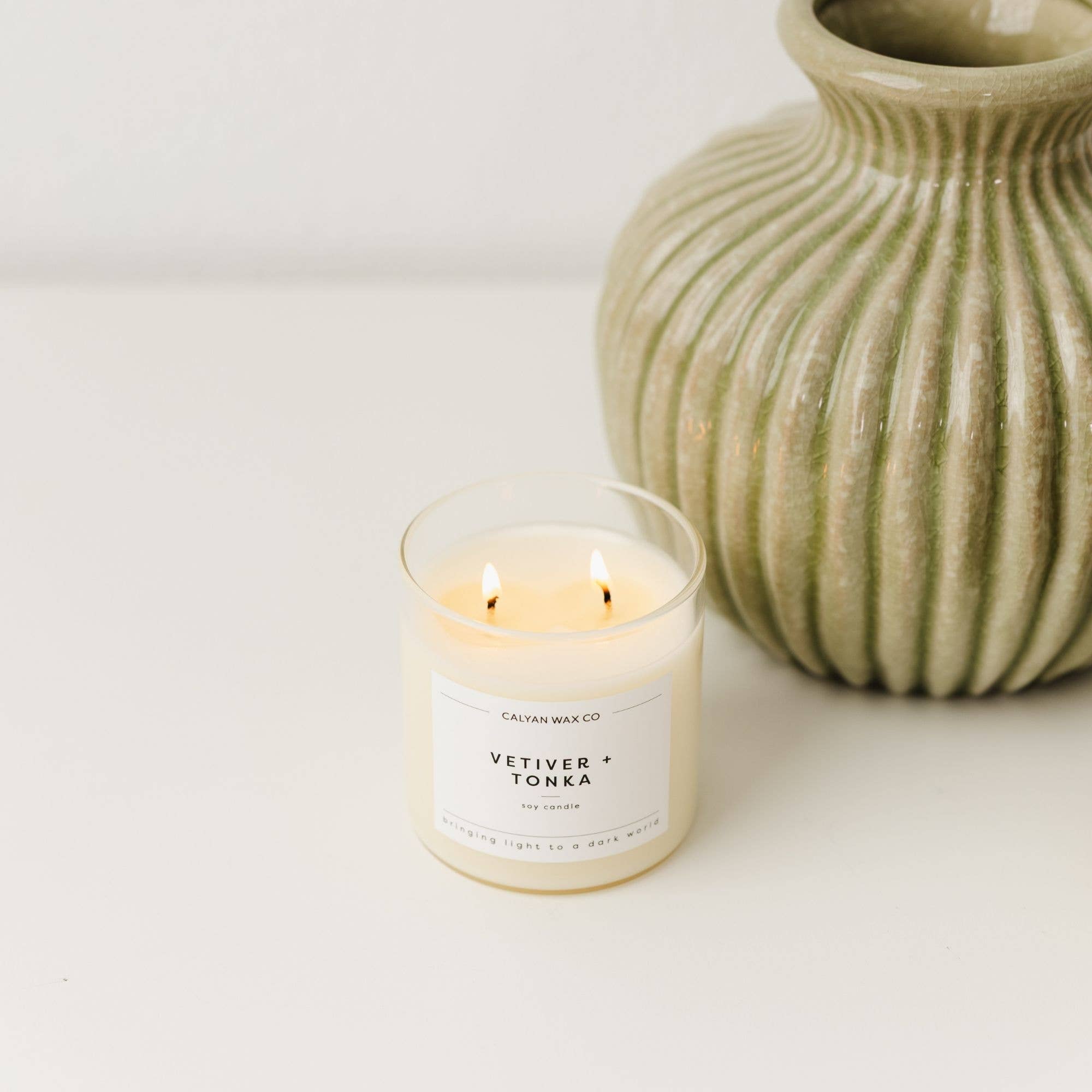 Vetiver + Tonka - Glass Tumbler Soy Candle