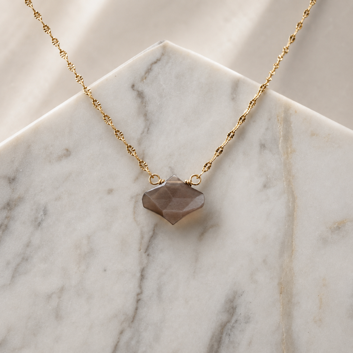 Chocolate Moonstone Necklace