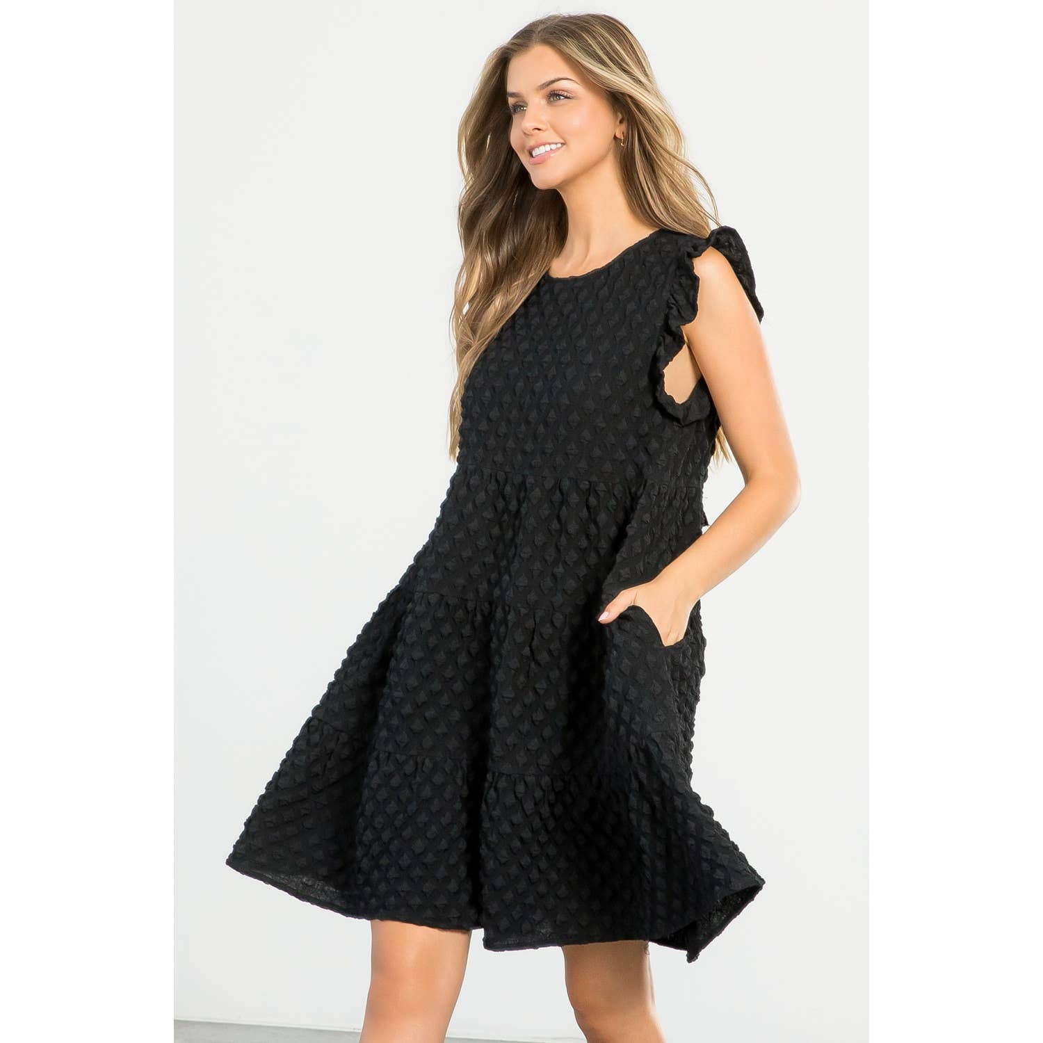 The Callie Tiered Textured Dress
