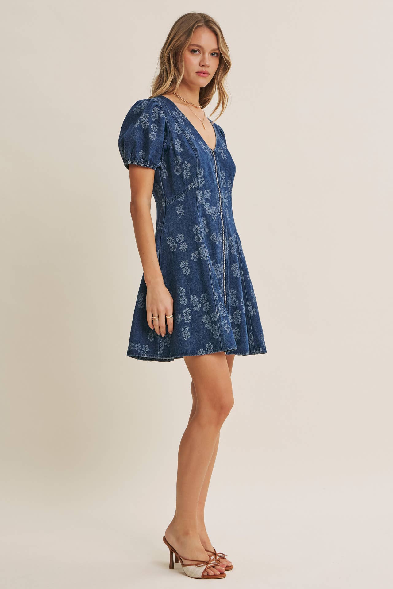 The Jolene Denim Fit and Flare Mini