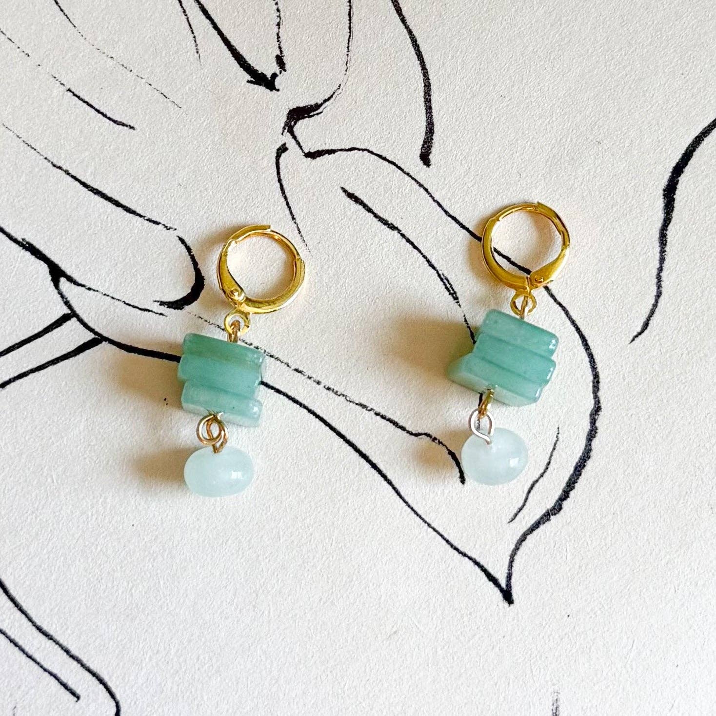 Aventurine Dangle Earrings