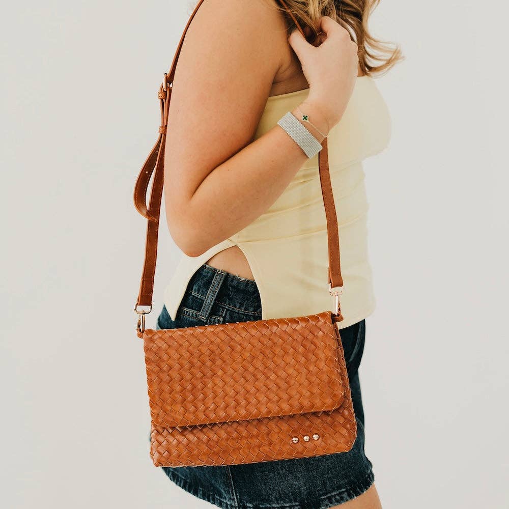 Wrenlee Woven Flap Crossbody