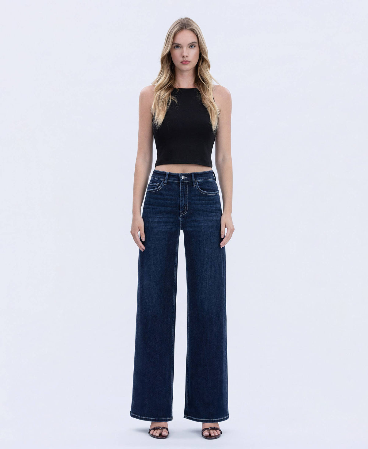 Harmonious High Rise Full Length Wide Jeans