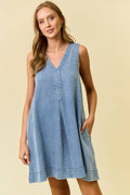 The Carissa Denim Sleeveless Dress