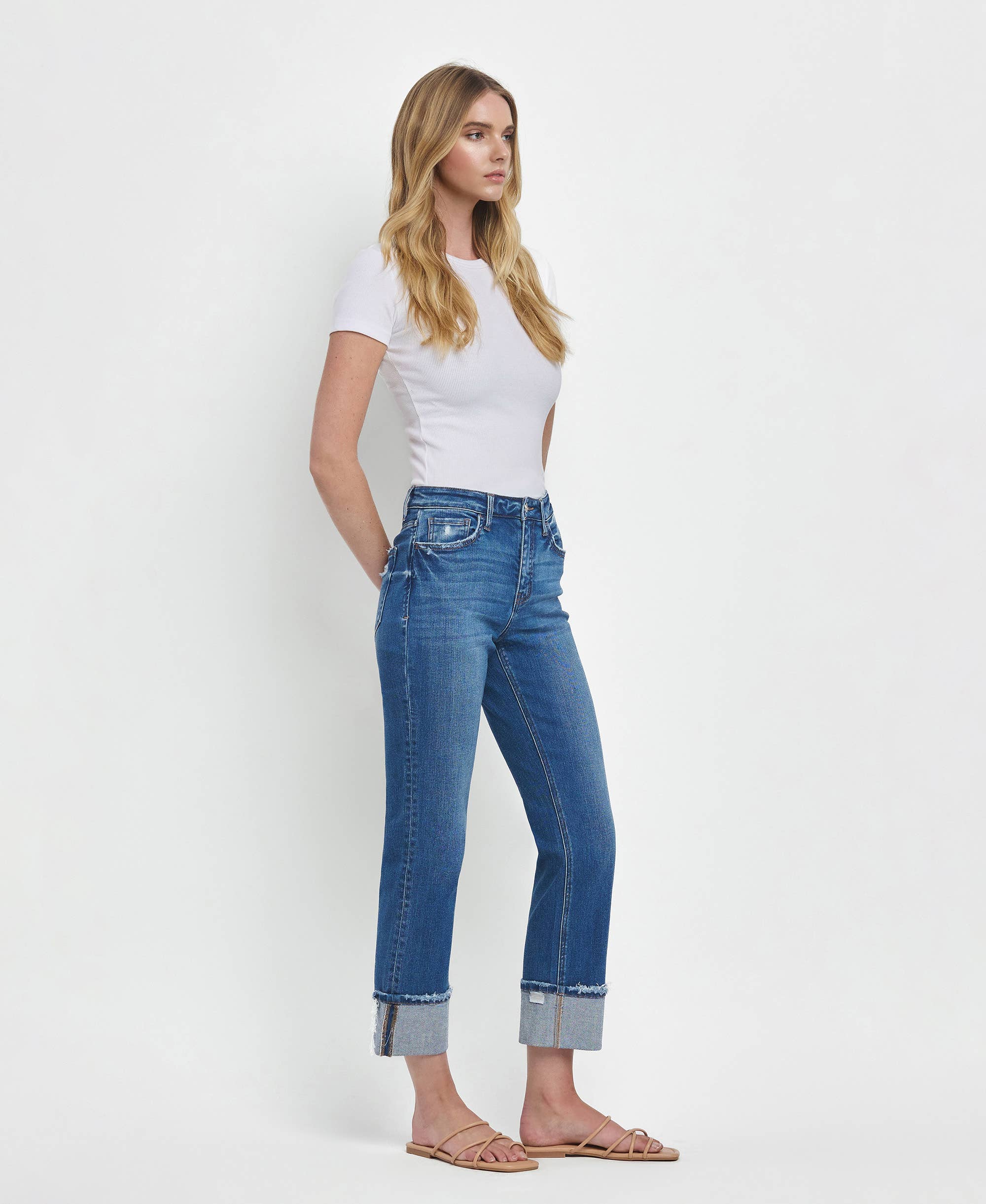 Daphne High Rise Cuffed Jeans