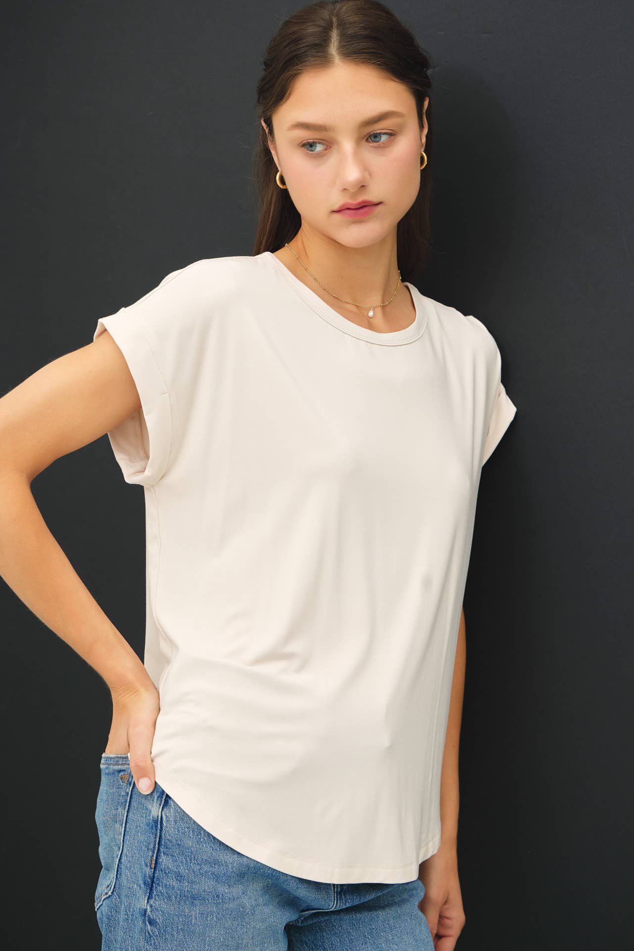The Dahlia Dolman Cap Sleeve Tee