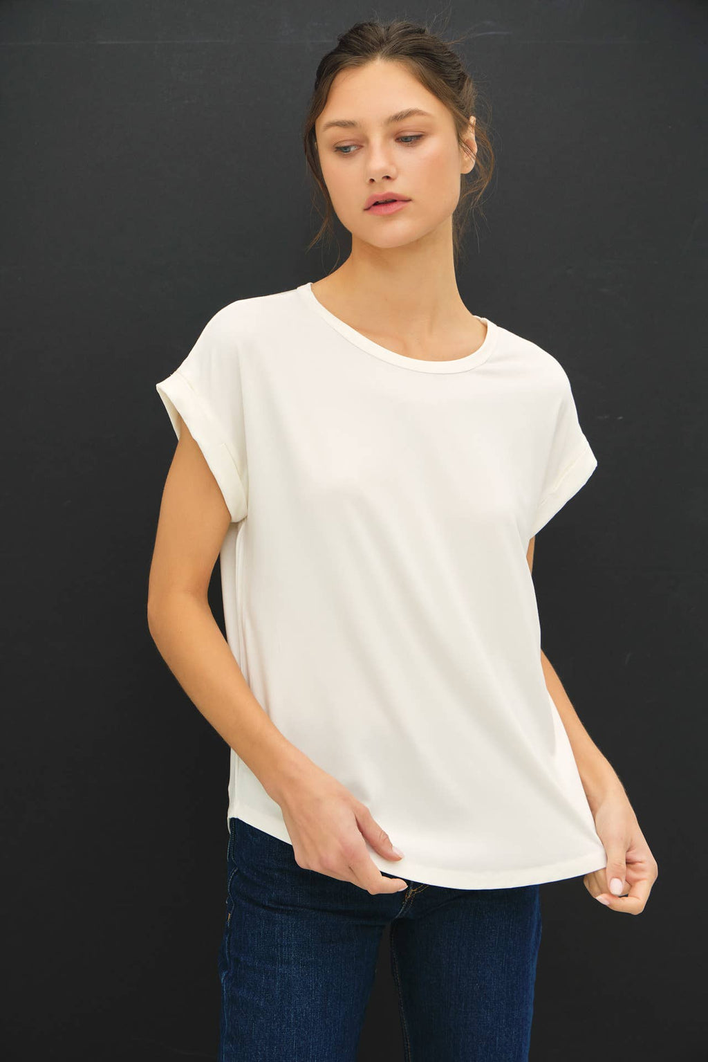 The Dahlia Dolman Cap Sleeve Tee