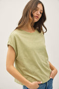 The Daisy Cotton Slub Cap Sleeve Tee