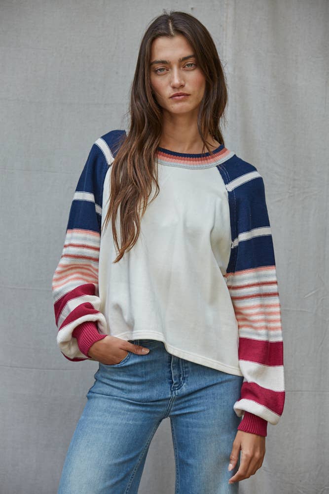 The Layla Multi Color Striped Long Sleeve Top