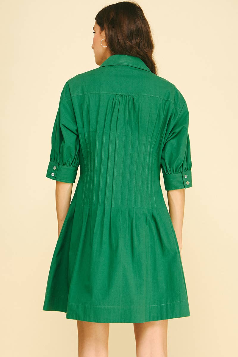 The Priscilla Tucked Detail Mini Dress
