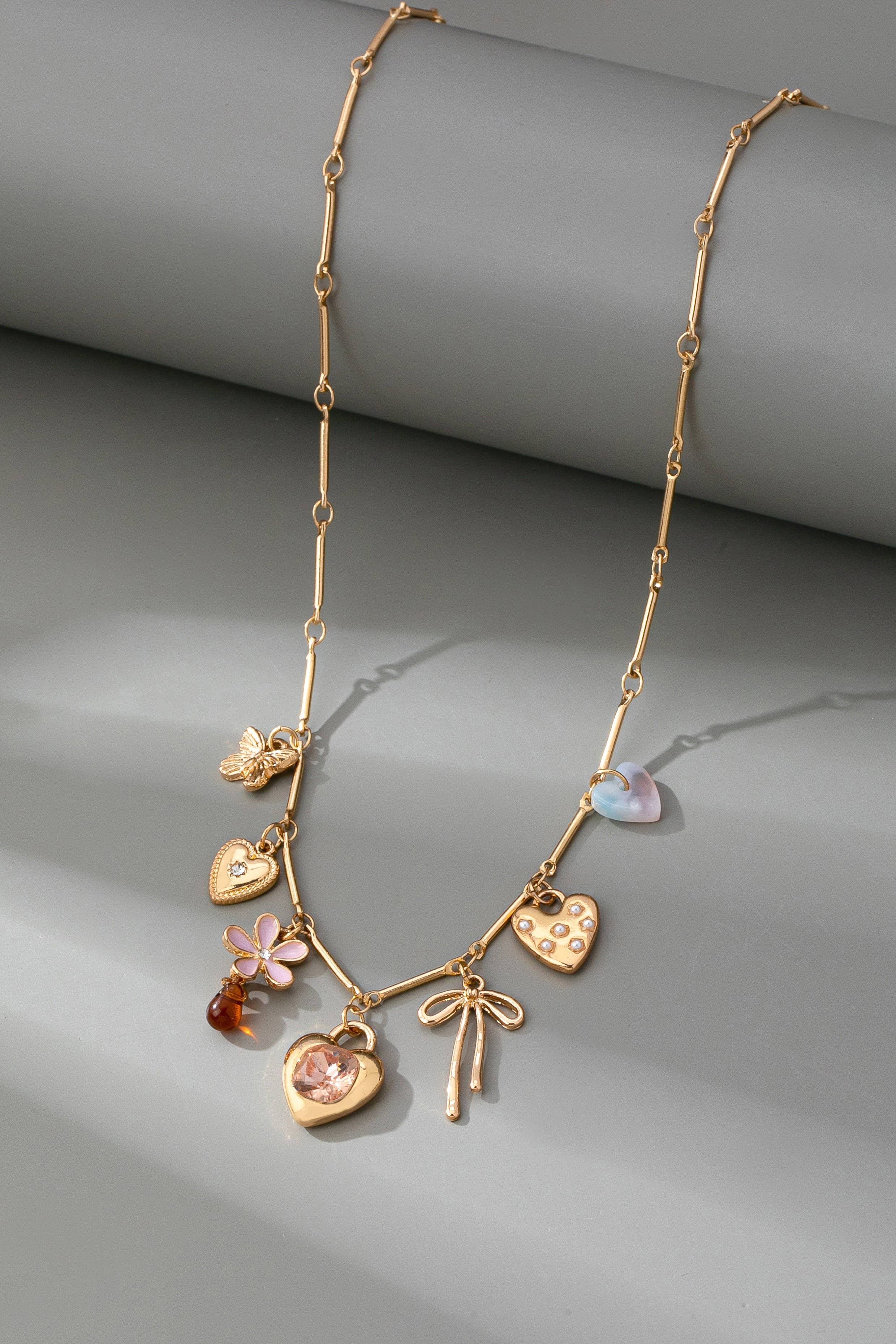Hearts Charm Necklace