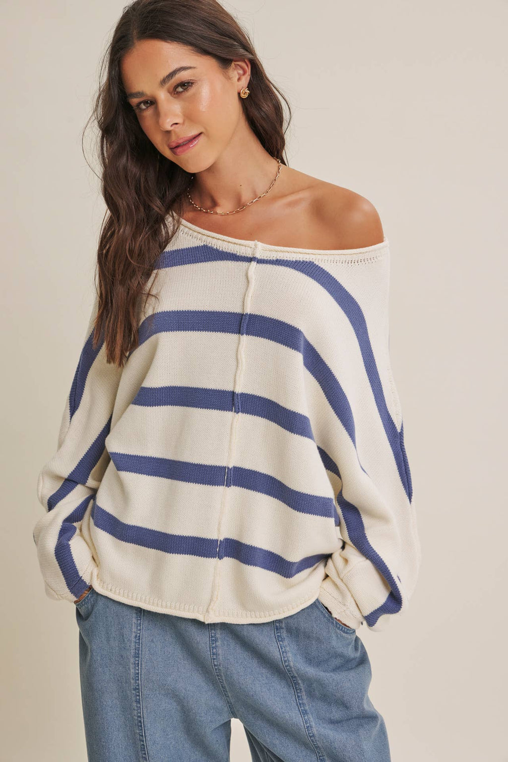 The Willa Stripe Slouchy Sweater